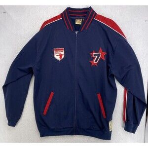 Vintage Gearz Chi-Town Track Jacket Men XL Navy Blue 1935 Chicago Full Zip Star